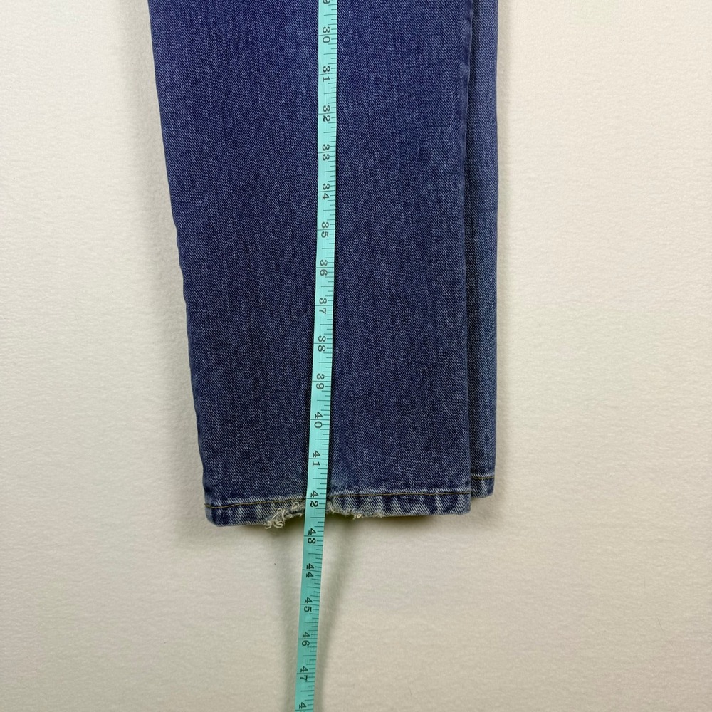 Ralph Lauren VTG 90's High Rise Straight Leg Blue Jeans Sz12 Cotton Mom Jeans - Picture 6 of 9